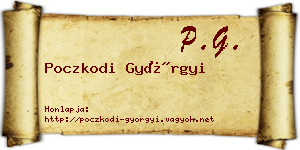 Poczkodi Györgyi névjegykártya