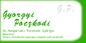 gyorgyi poczkodi business card