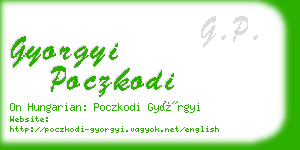 gyorgyi poczkodi business card